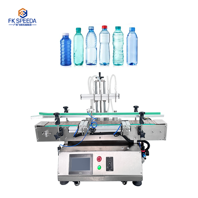 Automatic desktop 4-head magnetic pump filling machine