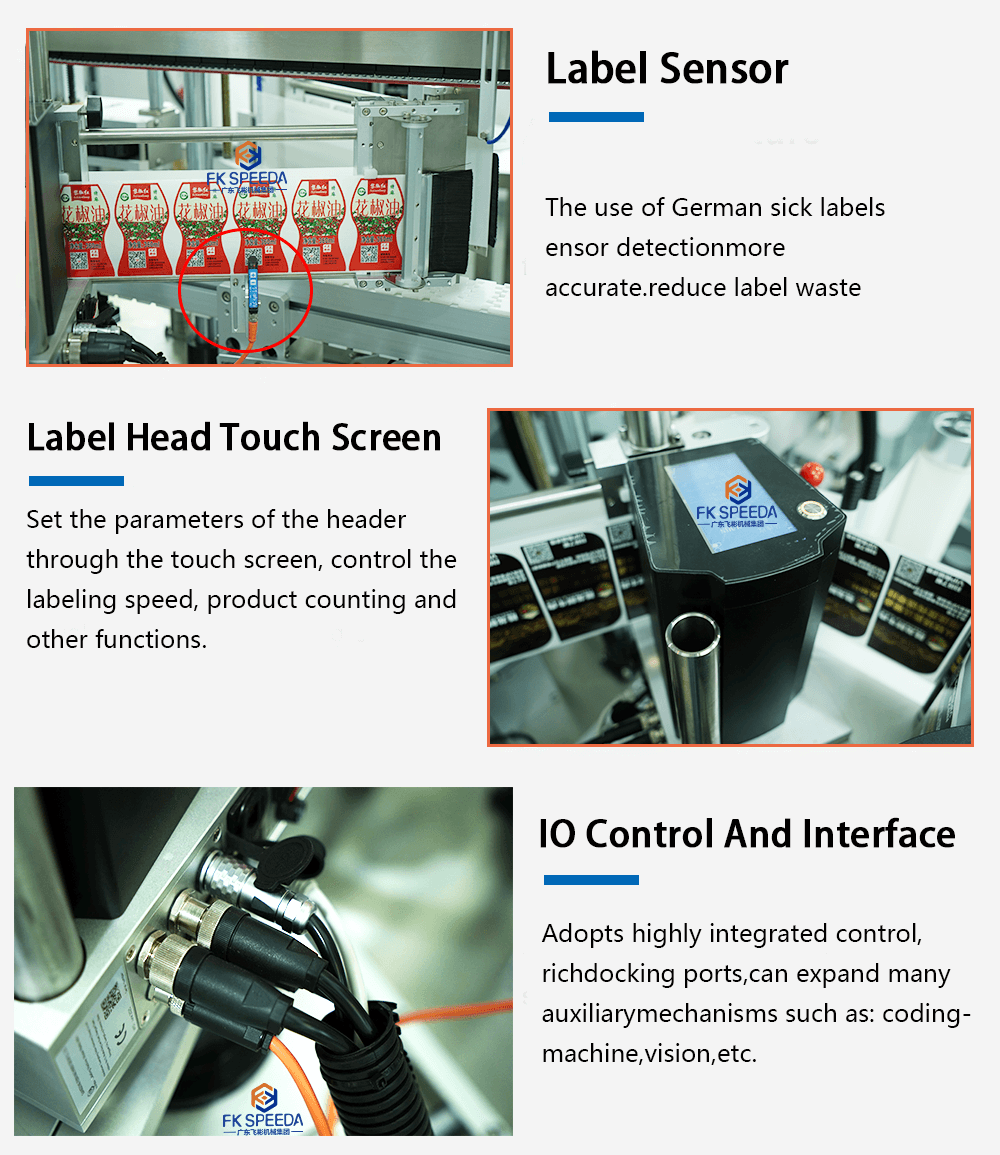 300-400 BPM High Speed Double Sided Labeling Machine Automatic Adhesive Label Applicator for Round Square Bottles