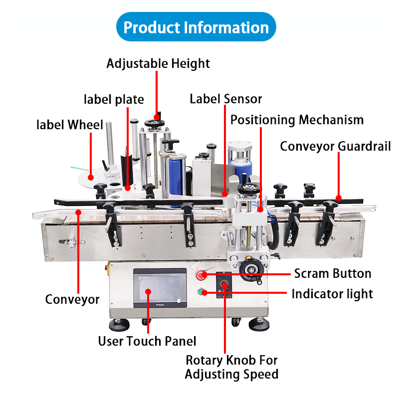 FK605 Desktop Vertical Positioning Round Bottle Labeling Machine