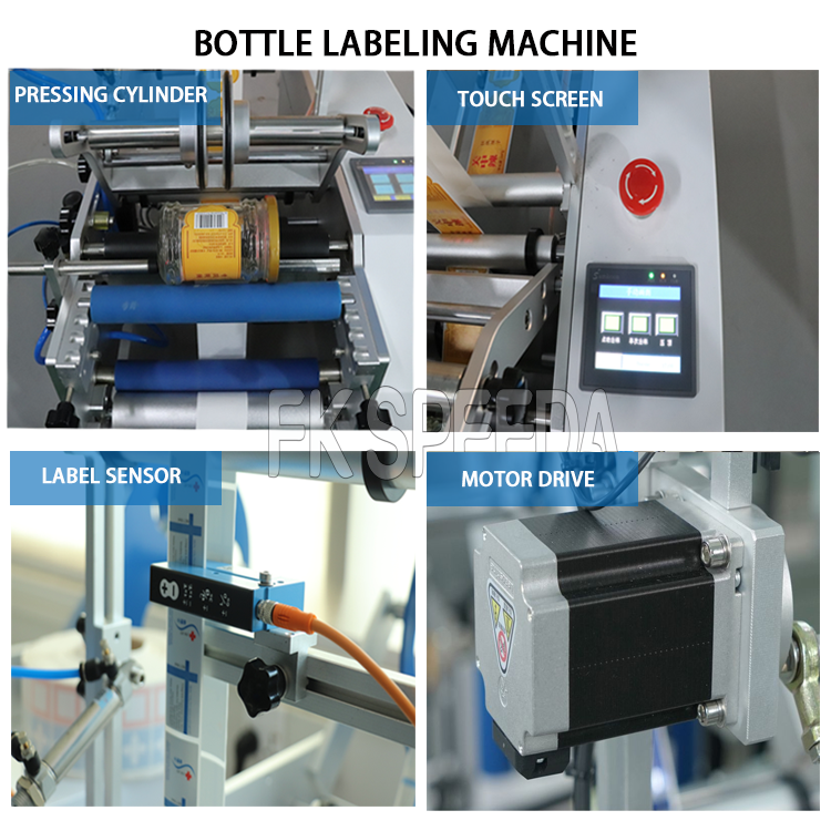 FK603 Desktop Semi Automatic Sticker Small Round Bottle Labeling Machine