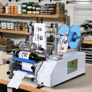 FK603 Desktop Semi Automatic Sticker Small Round Bottle Labeling Machine