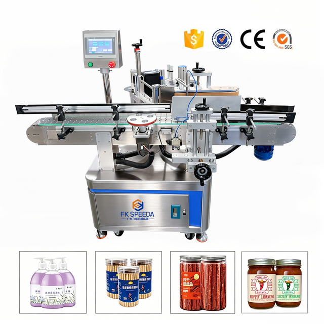 Servo Motor High Speed Rolling Round Bottle Labeling Machine Fed Labeler for Round Containers, Stable and Precise